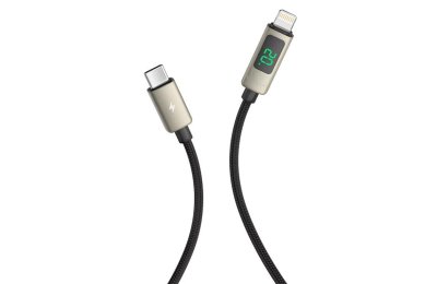 Kabel USB-C - Lightning VEN-DENS z wyświetlaczem LCD 20W 1.5 m Czarny