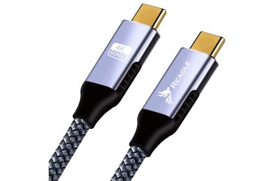 Kabel USB-C REAGLE RUC200L - 2M Thunderbolt 3 USB-C 3.2 PD 100W 20 Gb/s 4K 60Hz QC