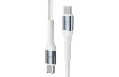 Kabel USB-C - USB-C 3MK Hyper Cable N-Series 100W 1 m Biały