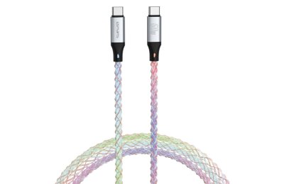 Kabel USB-C - USB-C 4SMARTS RGBCord 60W 1.5 m Wielokolorowy