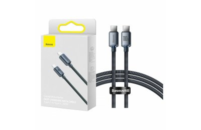 Kabel USB-C - USB-C BASEUS Crystal Shine 2m Czarny