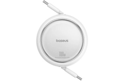 Kabel USB-C - USB-C BASEUS Free2Pull Mini 100W 1.5 m Biały