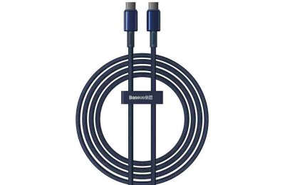 Kabel USB-C - USB-C BASEUS Tungsten Gold 100W 2 m Niebieski