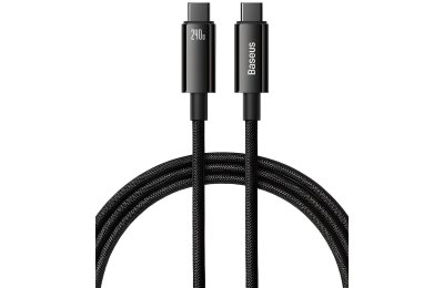 Kabel USB-C - USB-C BASEUS Tungsten Gold 240W 3 m Czarny