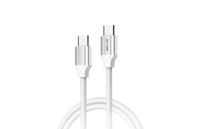 Kabel USB-C - USB-C BELINE BLNCWC03 65W 1 m Biały
