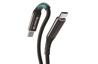 Kabel USB-C - USB-C CRONG Armor Link 1.2 m Czarny