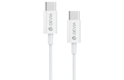 Kabel USB-C - USB-C DEVIA Smart 3A 60W 1m Biały