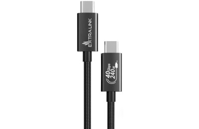 Kabel USB-C - USB-C EXTRALINK Smart Life Cable 240W 2 m Czarny