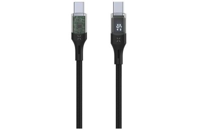 Kabel USB-C - USB-C FIXED z wyświetlaczem LCD 100w 2 m Czarny