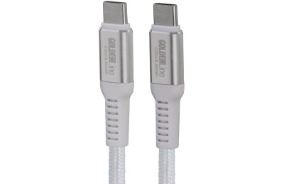 Kabel USB-C - USB-C GÖTZE & JENSEN Golden Line 1 m Biały
