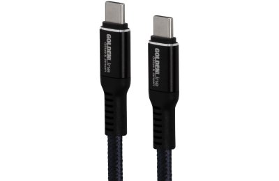 Kabel USB-C - USB-C GÖTZE & JENSEN Golden Line 2 m Czarny