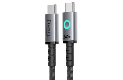 Kabel USB-C - USB-C INIU Leopard Magnetic 240W 1.2 m Czarny