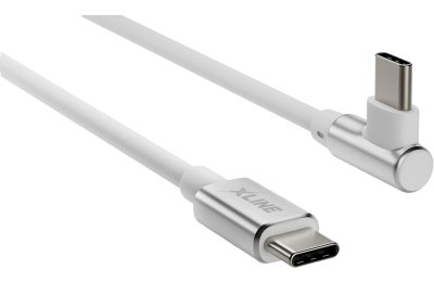 Kabel USB-C - USB-C kątowy XLINE 60W 1m