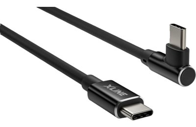 Kabel USB-C - USB-C kątowy XLINE 60W 1m