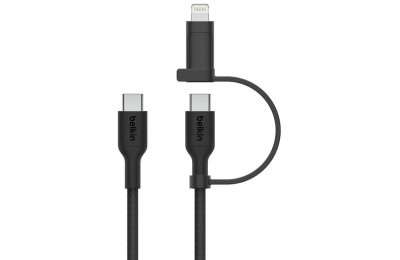 Kabel USB-C - USB-C/Lightning BELKIN CAC003HQ1.5MBK 60W 1.5 m Czarny
