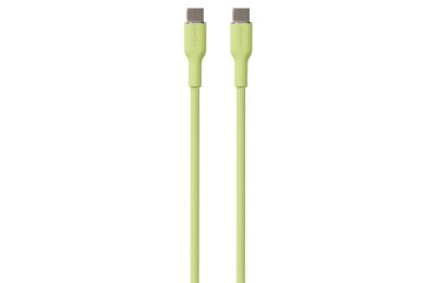 Kabel USB-C - USB-C PURO Icon Soft Cable 1.5 m Jasnozielony