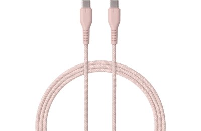 Kabel USB-C - USB-C QUALO QKN-CC-16 1.5 m Różowy
