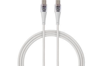 Kabel USB-C - USB-C  QUALO Transparent QTCN-CC-00 1.5 m Biały