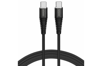 Kabel USB-C - USB-C SAVIO 100W 2 m Czarny