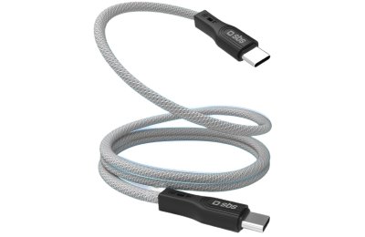 Kabel USB-C - USB-C SBS 60W 1 m Szary
