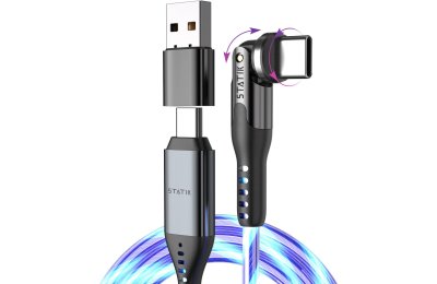 Kabel USB-C - USB-C STATIK PowerPivot GloBright Pro 2m Niebieski