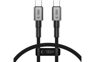 Kabel USB-C - USB-C TECH-PROTECT UltraBoost DNA PD60W 0.25 m Szary