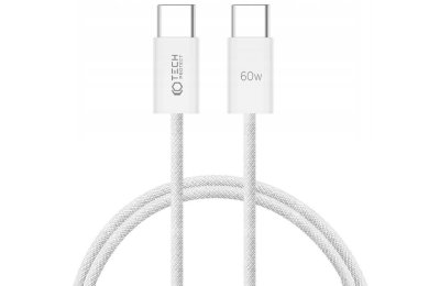 Kabel USB-C - USB-C TECH-PROTECT UltraBoost PD60W 3A 1 m Biały