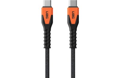 Kabel USB-C - USB-C UAG Rugged Cable 60W 1.5 m Czarno-pomarańczowy