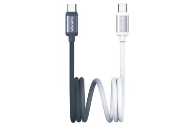 Kabel USB-C - USB-C USAMS Bicolor Series SJ756 PD 60W 1.2 m Czarno-biały