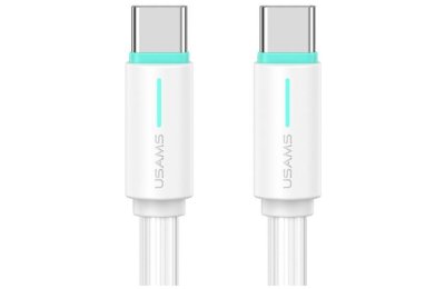 Kabel USB-C - USB-C USAMS SJ734USB02 60W 1 m Biały