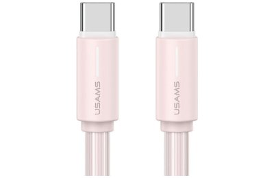 Kabel USB-C - USB-C USAMS SJ734USB04 60W 1 m Różowy