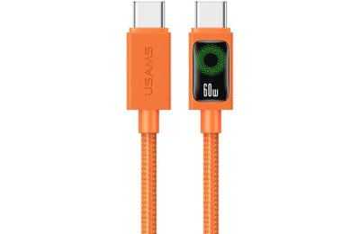 Kabel USB-C - USB-C USAMS SJ773 60W 1.2 m Pomarańczowy