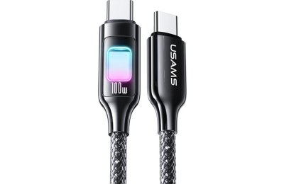 Kabel USB-C - USB-C USAMS TC Series SJ750 100W 1.2 m Szary