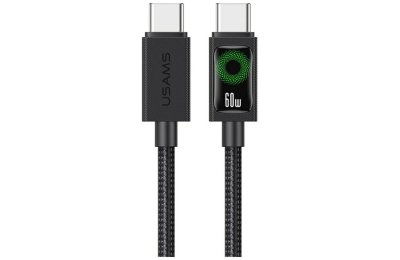 Kabel USB-C - USB-C USAMS U92 60W 1.2 m Czarny