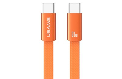 Kabel USB-C - USB-C USAMS U96 60W 1.2 m Pomarańczowy