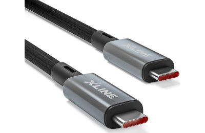 Kabel USB-C - USB-C XLINE 240W 8K 1 m Czarny