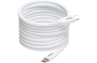 Kabel USB-C - USB-C XLINE Mag Soft UC02WMC-CC 100W 2m Biały