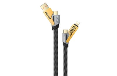 Kabel USB-C/USB - USB-C/Lightning VEN-DENS 65W 1.2 m Czarny