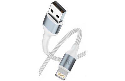 Kabel USB - Lightning 3MK Hyper Cable N-Series 12W 1 m Biały