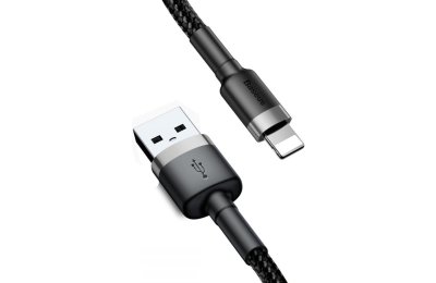 Kabel USB - Lightning BASEUS Cafule 0.5 m Czarno-szary