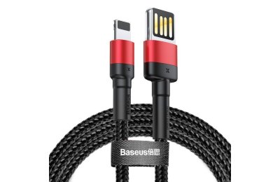 Kabel USB - Lightning BASEUS Cafule 1 m Czarno-czerwony