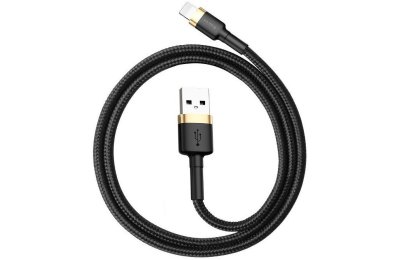 Kabel USB - Lightning BASEUS Cafule 1 m Czarno-złoty