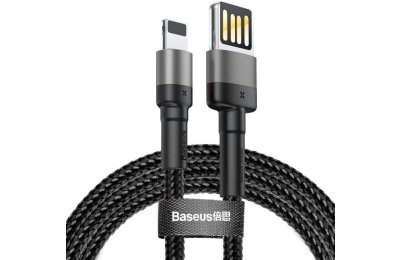 Kabel USB - Lightning BASEUS Cafule 2 m Czarno-szary