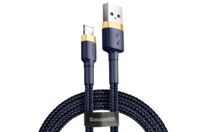 Kabel USB - Lightning BASEUS Cafule 2 m Granatowo-złoty