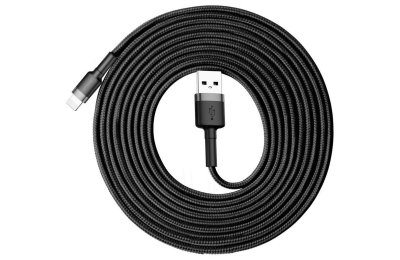 Kabel USB - Lightning BASEUS Cafule 3 m Czarno-szary