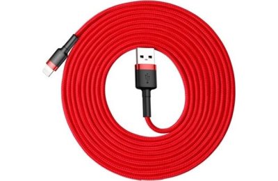 Kabel USB - Lightning BASEUS Cafule 3 m Czerwony
