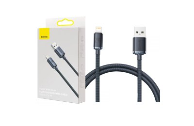 Kabel USB - Lightning BASEUS Crystal Shine 2 m Czarny