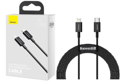 Kabel USB - Lightning BASEUS Superior 2 m Czarny