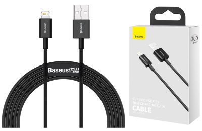 Kabel USB - Lightning BASEUS Superior Series 2 m Czarny
