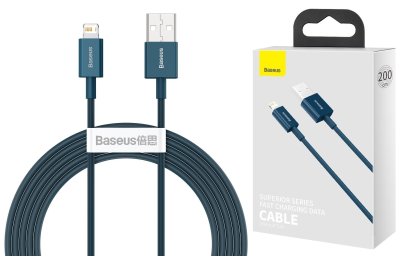 Kabel USB - Lightning BASEUS Superior Series 2 m Niebieski